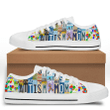 Autism Mom Shoes For Womens License Plate, Sneakers White Tennis, Canvas Shoes Gift For Mom Low Top Shoes