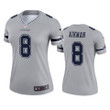 Women's Dallas Cowboys Troy Aikman Silver Inverted Legend Jersey - Cfjersey.store