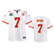 Youth Chiefs Harrison Butker White Super Bowl LIV Game Jersey - Cfjersey.store