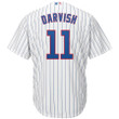 Yu Darvish Chicago Cubs Majestic Official Cool Base Player Jersey - White Royal - Cfjersey.store