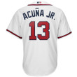 Ronald Acuna Jr. Atlanta Braves Majestic 2019 Home Official Cool Base Player Jersey - White - Cfjersey.store
