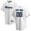 Miami Marlins Nike Home 2020 Replica Custom Jersey – White - Cfjersey.store