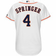 George Springer Houston Astros Majestic Women's Team Cool Base Player Jersey - White - Cfjersey.store