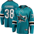 Mario Ferraro San Jose Sharks Fanatics Branded Replica Player Jersey - Teal Color - Cfjersey.store