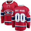 Montreal Canadiens Fanatics Branded Home Breakaway Custom Jersey - Red - Cfjersey.store