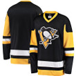 Pittsburgh Penguins Fanatics Branded Premier Breakaway Heritage Blank Jersey - Black - Cfjersey.store