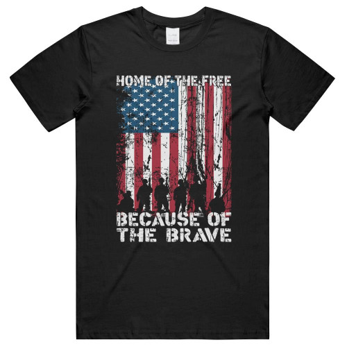 4th july shirts- fourth of july tshirts- 4th of july t shirt- Home Of The Free Because Of The Brave American Flag- long sleeve tee- hoodie Unisex T-Shirts