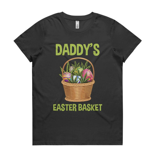 Mens Daddy's Easter Basket Funny Weed Marihuana Hunt Tee T-shirt- women's premium tee- hoodie Premium Womens T shirts
