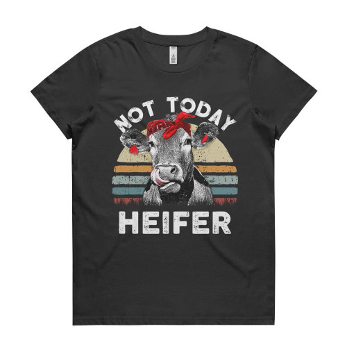 Womens Vintage Not Today Heifer Gift For Women Farmer T-shirt- hoodie- sweatshirt Premium Womens T shirts
