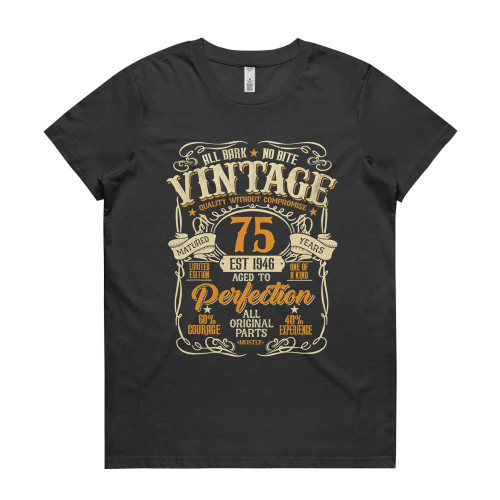 Vintage 75th Birthday Gift For Men Women 1946 75 Years Old t-shirt hoodie premium ladies Premium Womens T shirts