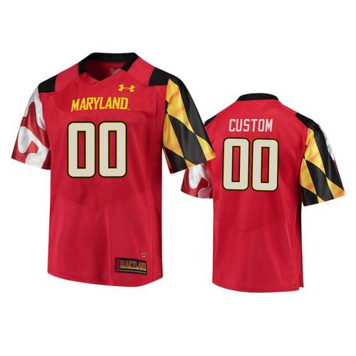 Custom Maryland Terrapins College Football Red Men's Jersey