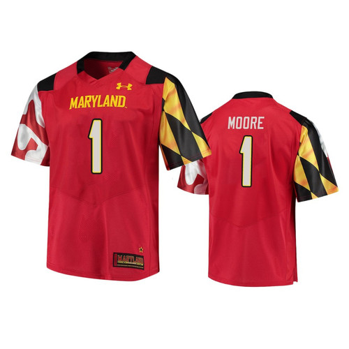 D.J. Moore Maryland Terrapins College Football Red Men's Jersey