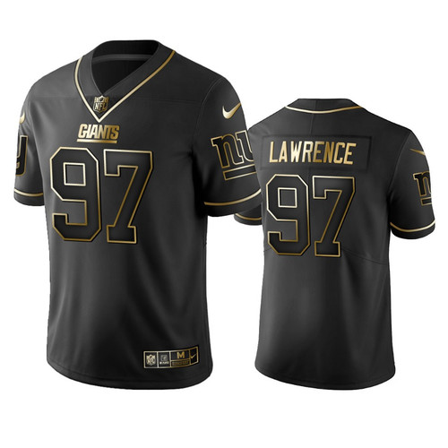New York Giants Dexter Lawrence Black 2019 Vapor Limited Golden Edition Jersey - Cfjersey.store