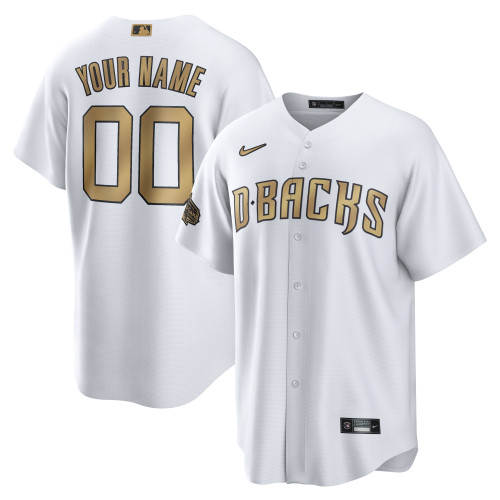 Arizona Diamondbacks Nike 2022 MLB All-Star Game Replica Custom Jersey - White - Cfjersey.store