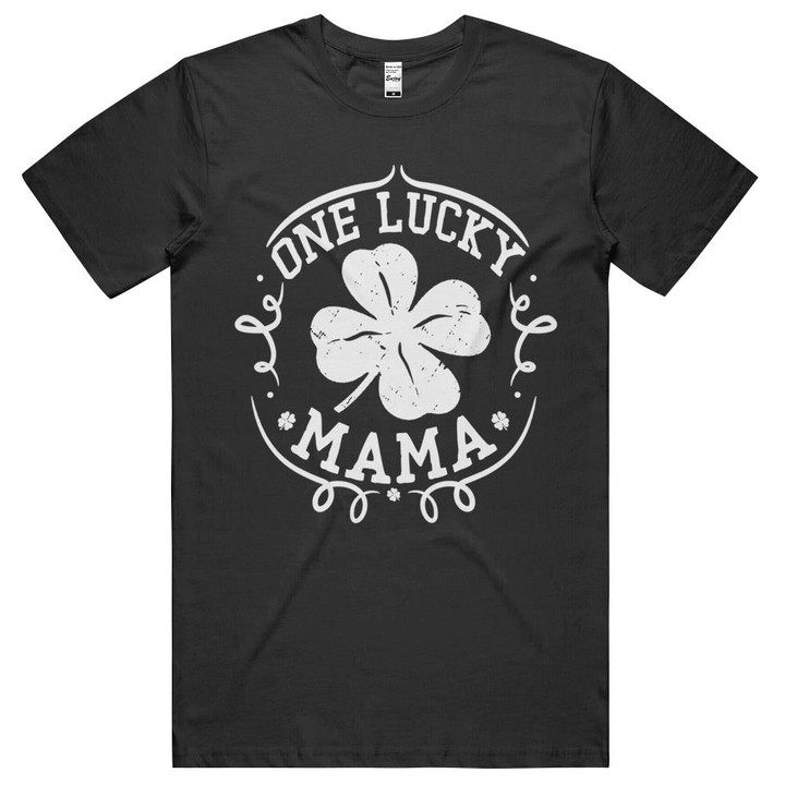 Womens One Lucky Mama Shirt St Patrick's Day Gifts For Mom Women T-shirt