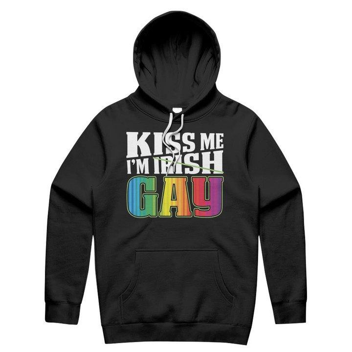 Kiss Me I'm Irish Gay Patricks Day Ireland LGBT Pride Unisex Hoodie