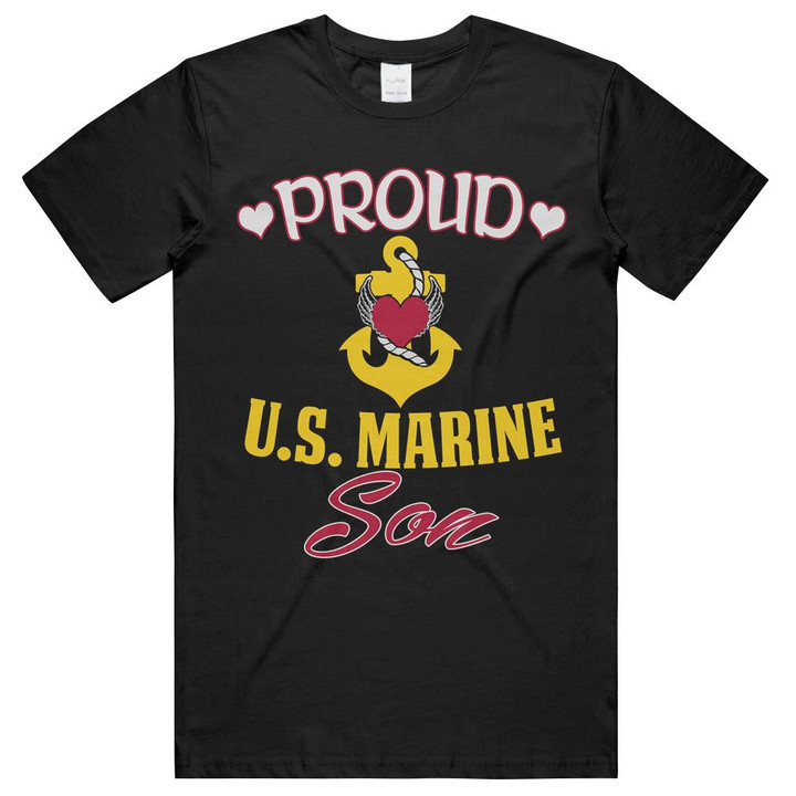 Proud US Marine Son Family Matching Group Unisex T-Shirts
