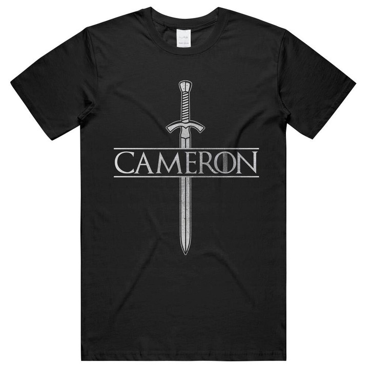 Cameron Name Birthday GOT Saber Parody Unisex T-Shirts