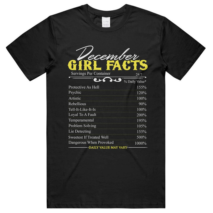 December Girl Facts Born In December Birthday Gift Unisex T-Shirts