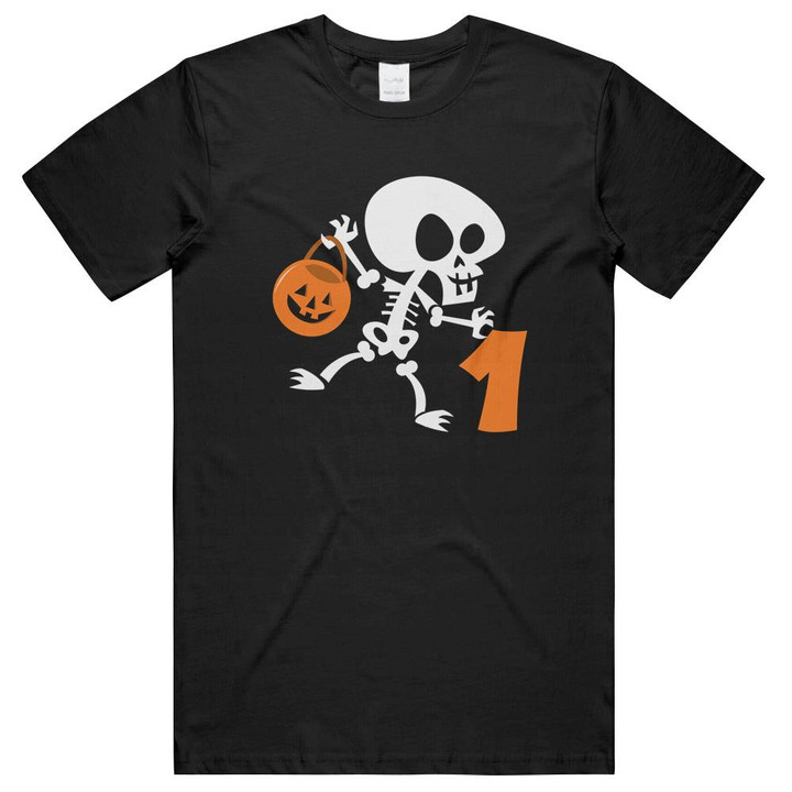Birthday Skeleton Holding Pumpkin Unisex T-Shirts