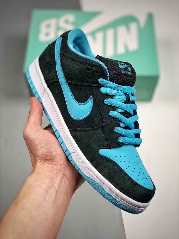 Nike SB Dunk Low Pro Black/Clear Jade-White For Sale