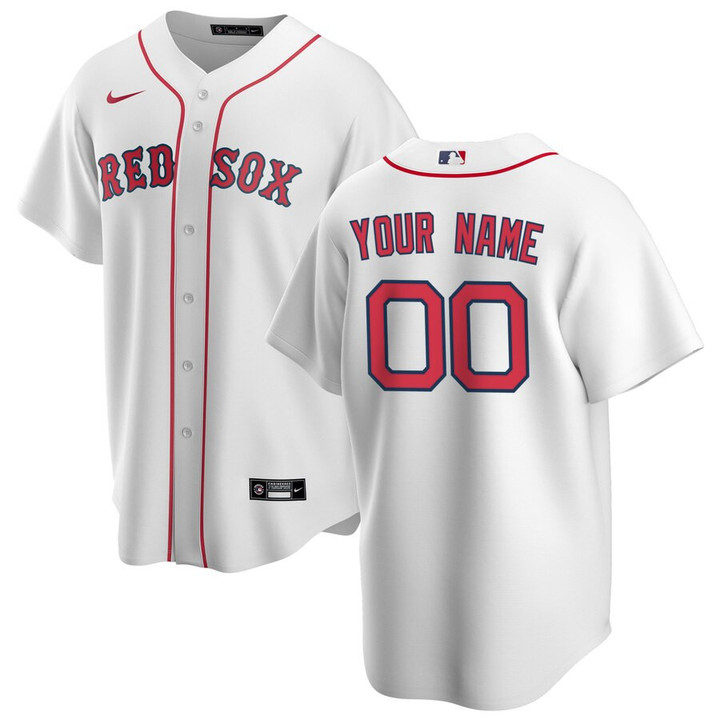 Boston Red Sox Nike Home 2020 Replica Custom Jersey - White - Cfjersey.store