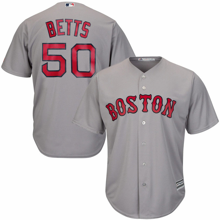 Mookie Betts Boston Red Sox Majestic Cool Base Player Jersey - Gray - Cfjersey.store