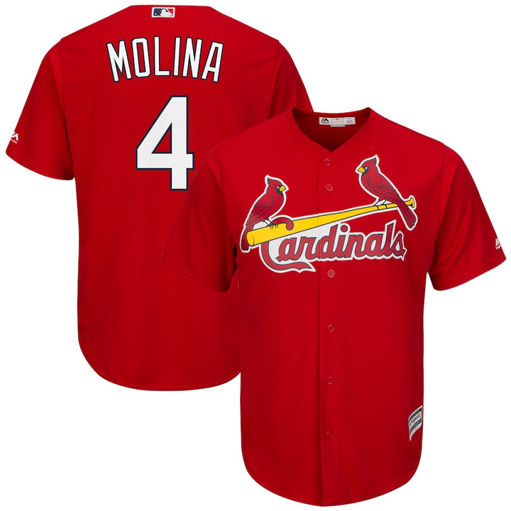 Yadier Molina St. Louis Cardinals Majestic Cool Base Player Jersey - Scarlet - Cfjersey.store