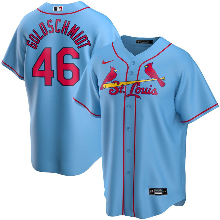 Paul Goldschmidt St. Louis Cardinals Nike Alternate 2020 Player Jersey - Light Blue Color - Cfjersey.store