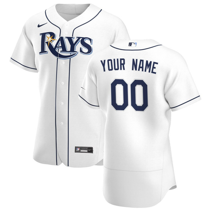 Tampa Bay Rays Nike 2020 Home Custom Jersey - White - Cfjersey.store