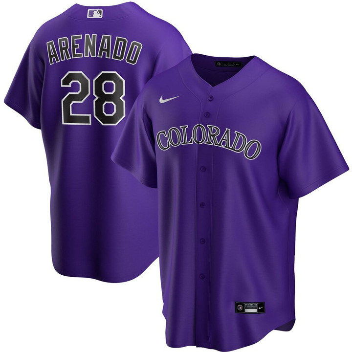 Nolan Arenado Colorado Rockies Nike Alternate 2020 Replica Player Jersey – Purple - Cfjersey.store