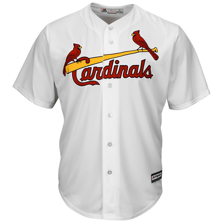 St. Louis Cardinals Majestic Official Cool Base Jersey - White - Cfjersey.store