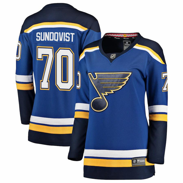 Oskar Sundqvist St. Louis Blues Fanatics Branded Women's Breakaway Player Jersey - Blue - Cfjersey.store