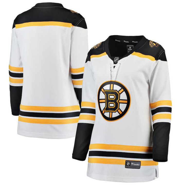 Boston Bruins Fanatics Branded Women's Away Breakaway Jersey - White - Cfjersey.store