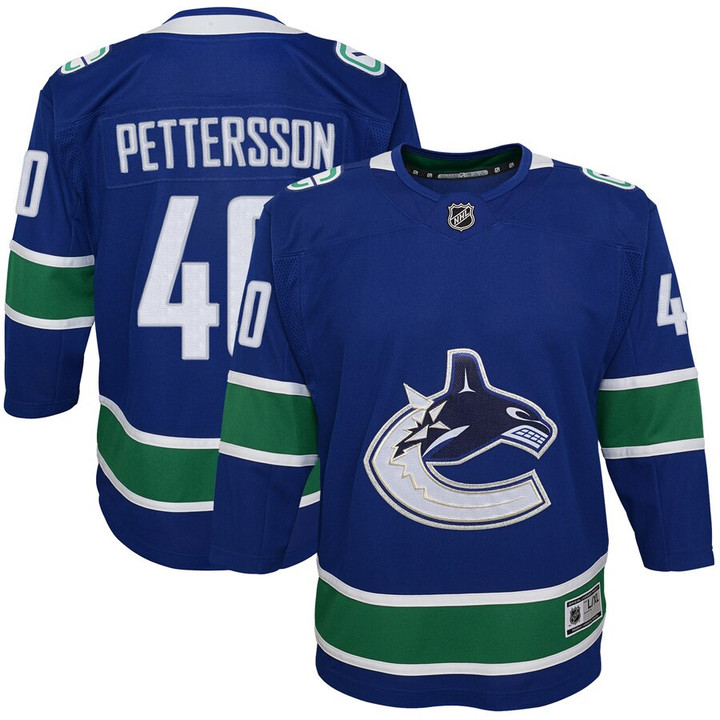 Elias Pettersson Vancouver Canucks Youth 2019/20 Home Premier Player Jersey - Royal - Cfjersey.store
