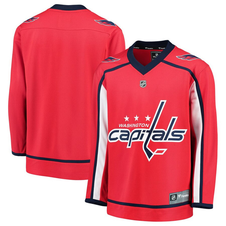 Washington Capitals Fanatics Branded Youth Home Replica Blank Jersey - Red - Cfjersey.store