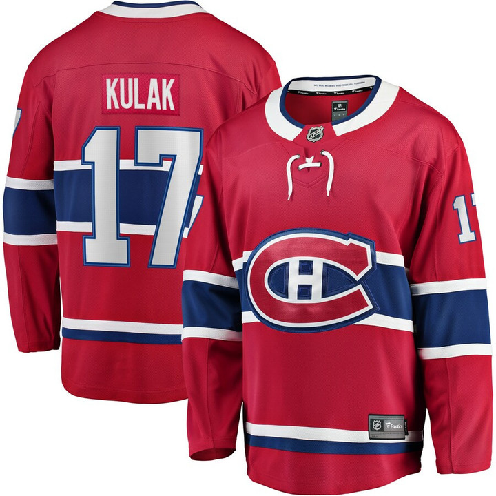 Brett Kulak Montreal Canadiens Fanatics Branded Home Breakaway Player Jersey - Red - Cfjersey.store