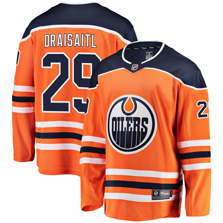Leon Draisaitl Edmonton Oilers Fanatics Branded Breakaway Player Jersey - Orange - Cfjersey.store