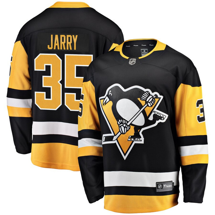 Tristan Jarry Pittsburgh Penguins Fanatics Branded Home Breakaway Player Jersey - Black - Cfjersey.store