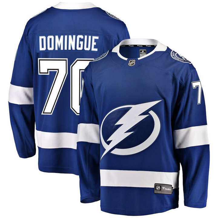 Louis Domingue Tampa Bay Lightning Fanatics Branded Home Breakaway Player Jersey - Blue - Cfjersey.store