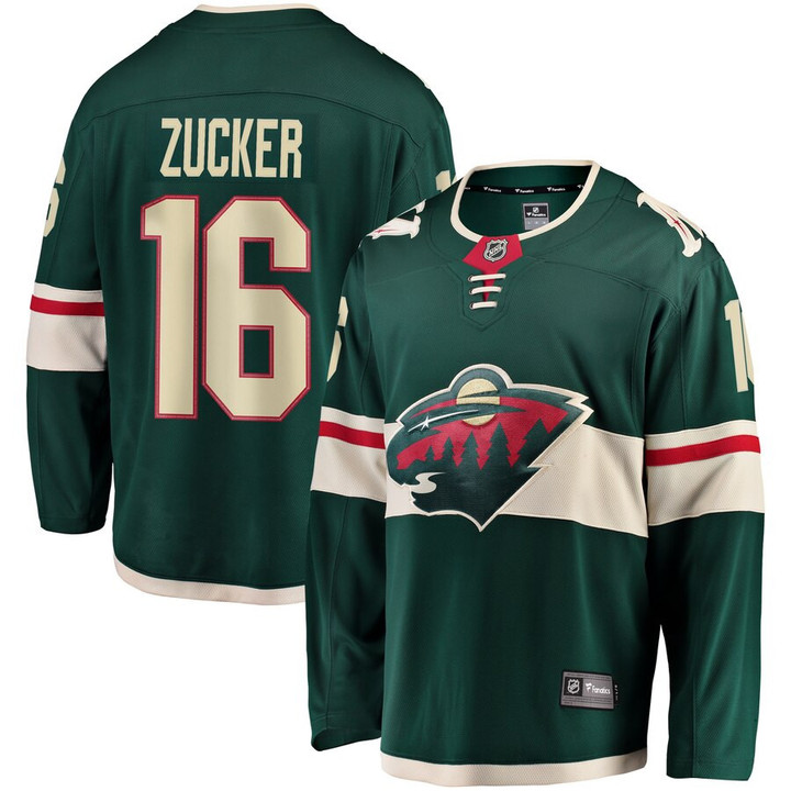 Jason Zucker Minnesota Wild Fanatics Branded Premier Breakaway Player Jersey - Green - Cfjersey.store