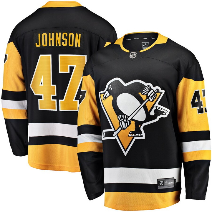 Adam Johnson Pittsburgh Penguins Fanatics Branded Home Breakaway Player Jersey - Black - Cfjersey.store
