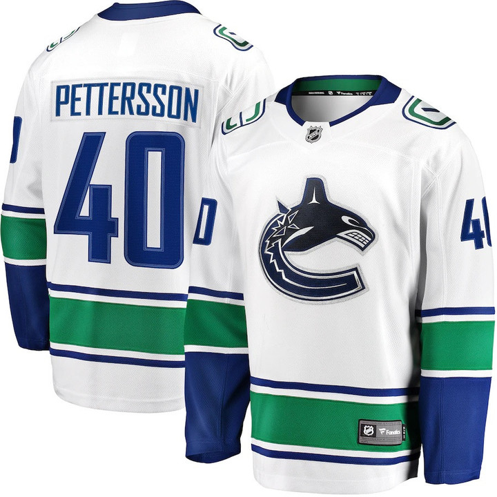 Elias Pettersson Vancouver Canucks Fanatics Branded 2019-20 Away Premier Breakaway Player Jersey - White - Cfjersey.store