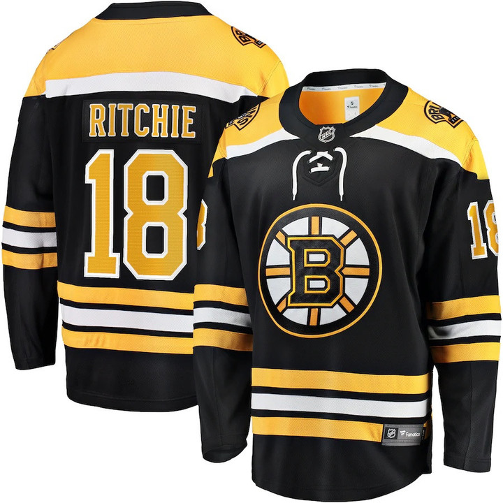 Brett Ritchie Boston Bruins Fanatics Branded Replica Player Jersey - Black - Cfjersey.store