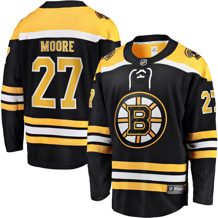 John Moore Boston Bruins Fanatics Branded Home Breakaway Player Jersey - Black - Cfjersey.store