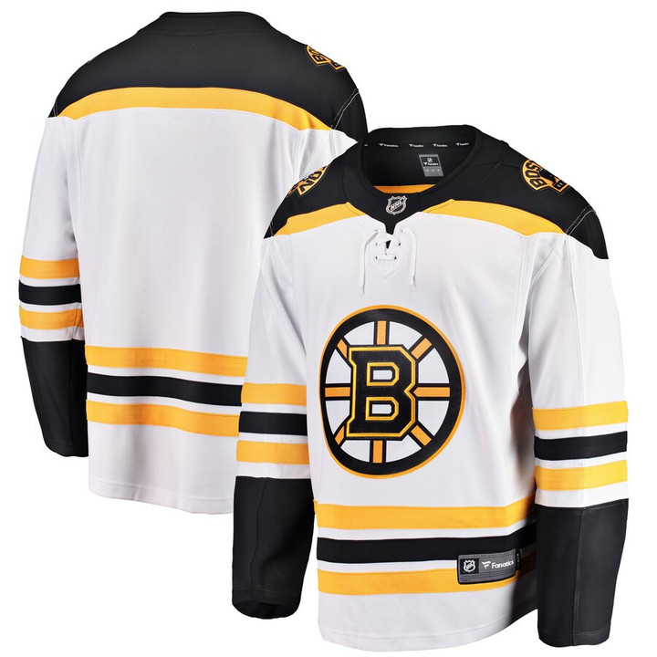 Boston Bruins Fanatics Branded Breakaway Away Jersey - White - Cfjersey.store