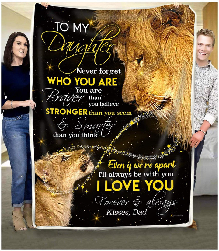 Lion To My Daughter CL260913MDF Sherpa Fleece Blanket