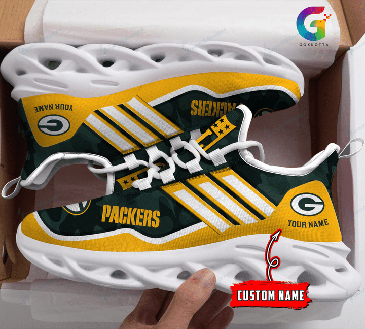 Green Bay Packers Personalized Yezy Running Sneakers BG321