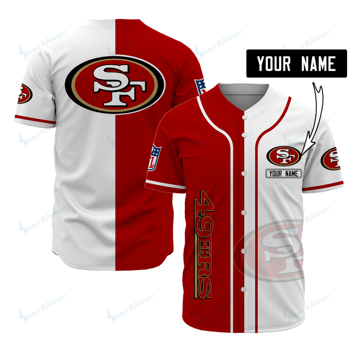 San Francisco 49ers Personalized Baseball Jersey 500
