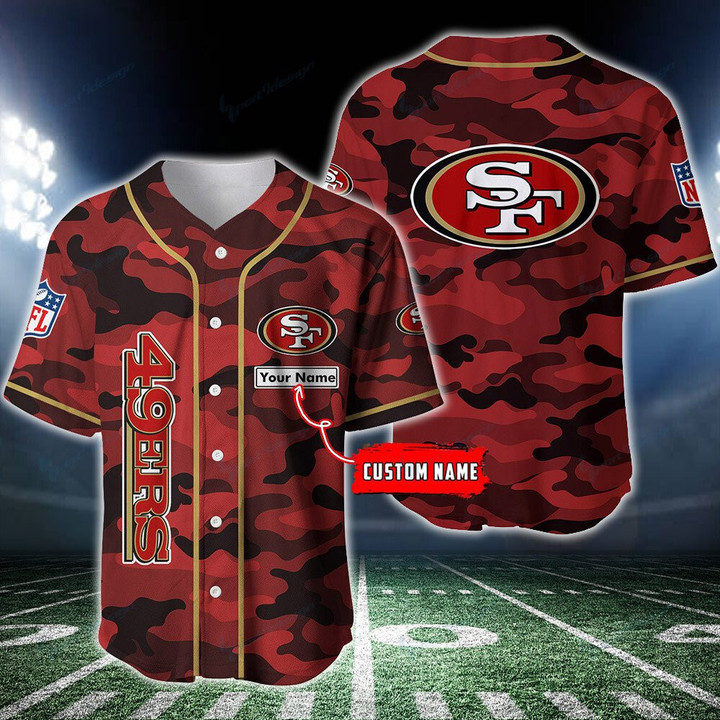 San Francisco 49ers Personalized Baseball Jersey BG215